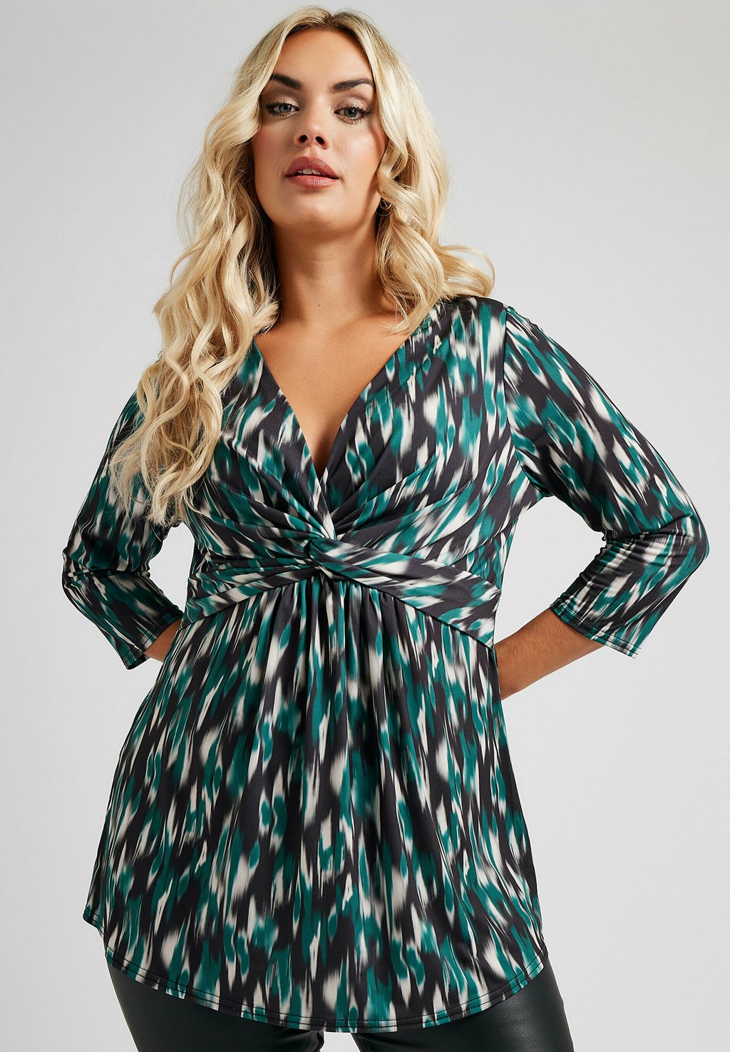 

Блуза KNOT FRONT Yours Clothing, черный