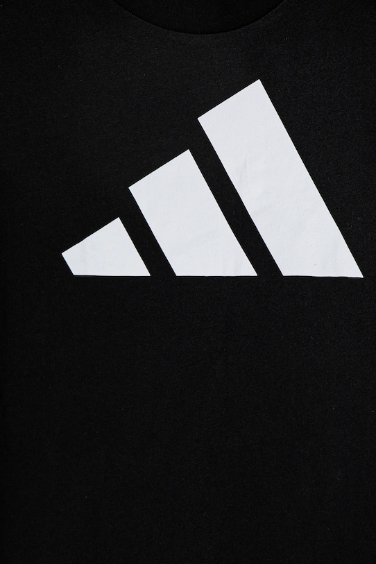 Детская хлопковая футболка Adidas, черный — фото 4