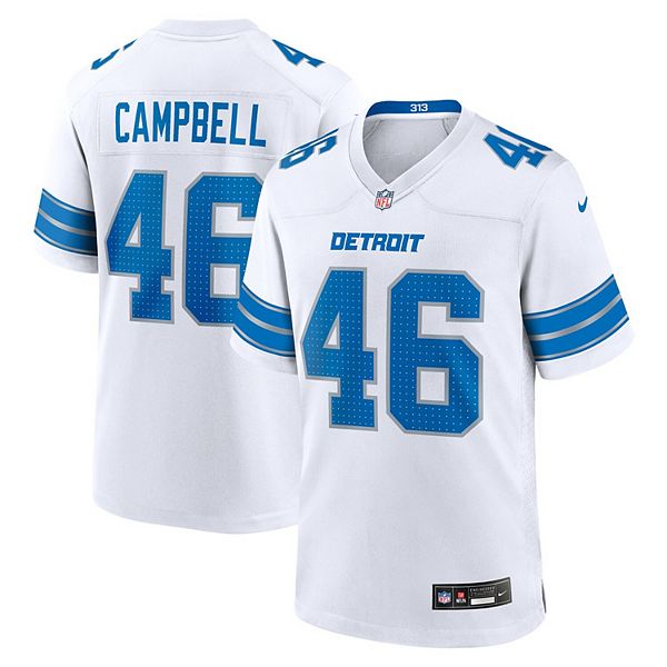 

Мужская футболка Jack Campbell Detroit Lions White Game Nike