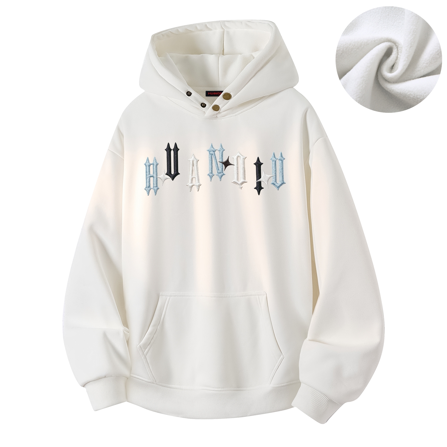 

Толстовка Unisex Hooded Moderate Regular HUANQIU, белый (heavyweight thickened and fleece-lined)