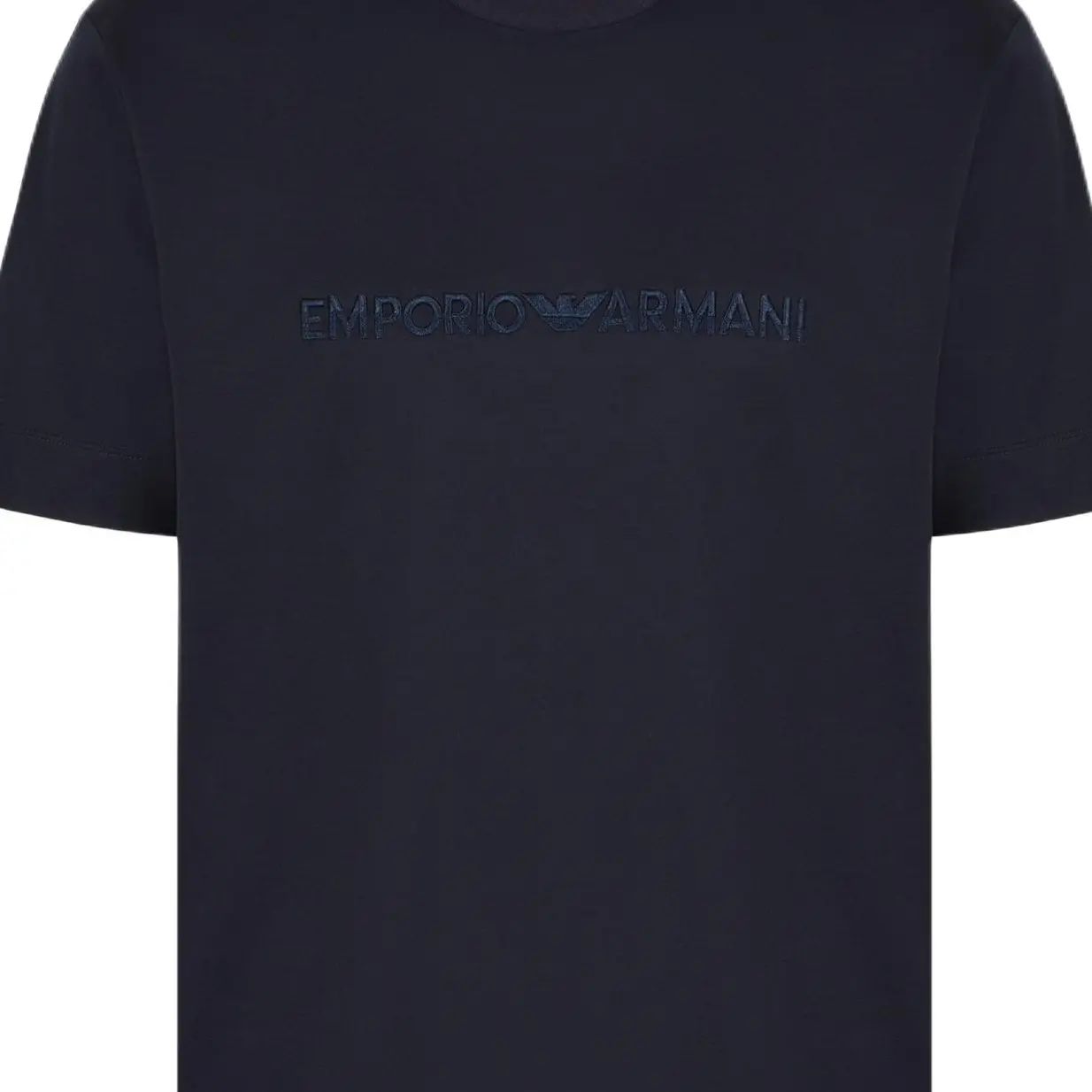Футболка Asv Jersey из смесового лайоселла с вышивкой EMPORIO ARMANI, синий — фото 4