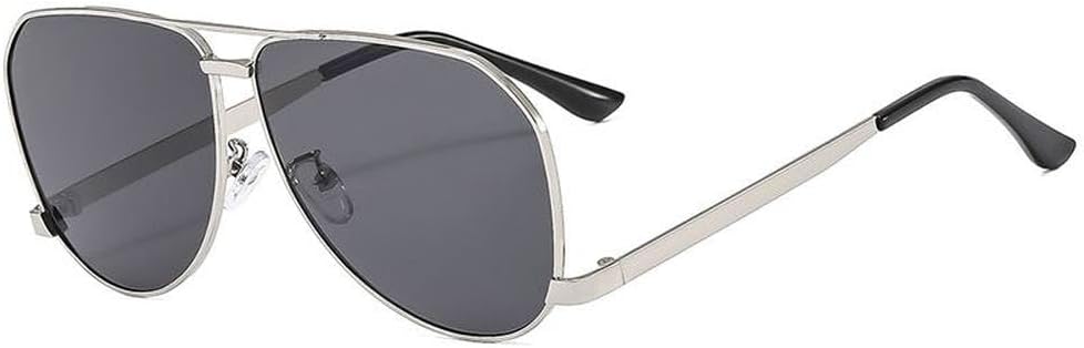 

Круглые солнцезащитные очки для женщин, роскошные, модные, с двойной оправой, металлическим каркасом, винтажные овальные очки для мужчин, SUN2062 Generic, C3silvergray