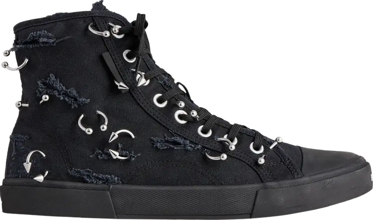 

Кроссовки Balenciaga Paris High 'Destroyed - Piercings', черный, Белый, Кроссовки Balenciaga Paris High 'Destroyed - Piercings', черный