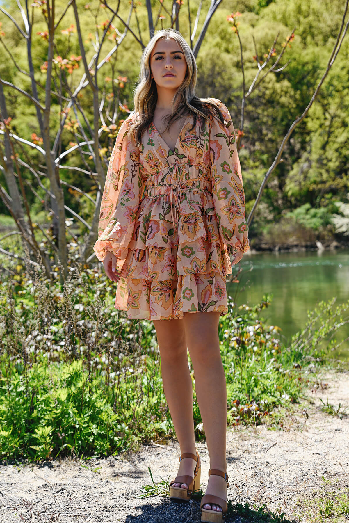 

Мини-платье Gold Garden Metallic Jessie Zhao