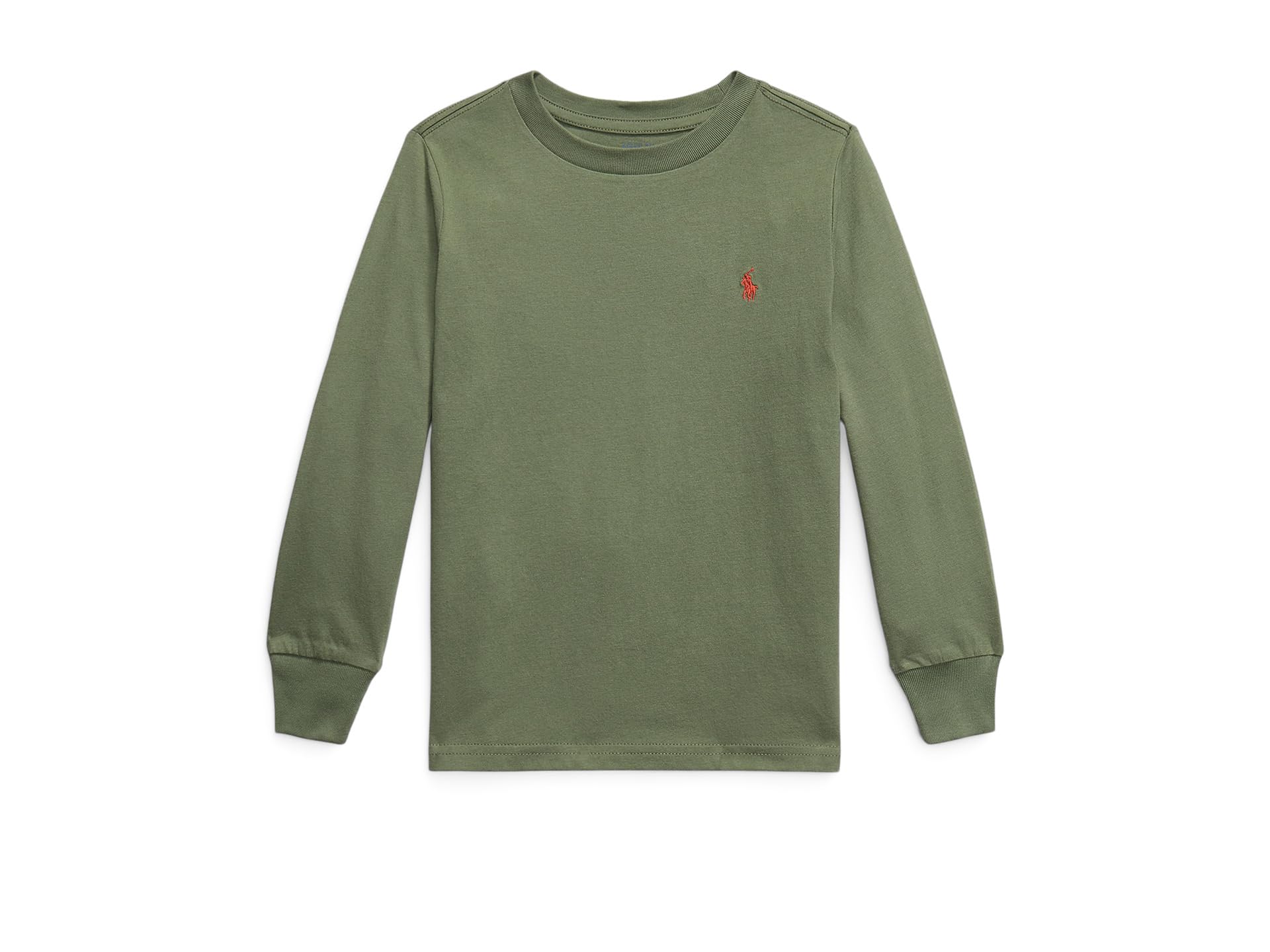 

Футболка Polo Ralph Lauren Kids Cotton Jersey Long Sleeve Tee, цвет Mint Olive