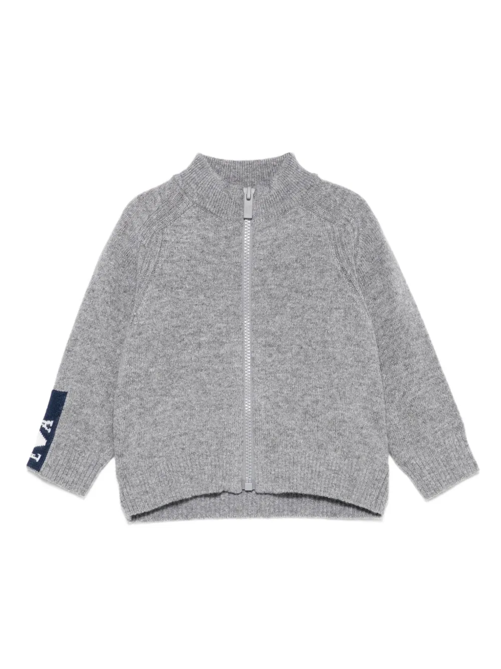 

Кардиган на молнии с логотипом Emporio Armani Kids, серый