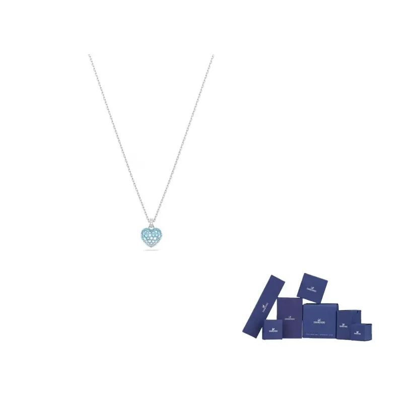 

Swarovski Родированное ожерелье с искусственными кристаллами для женщин, серебристое