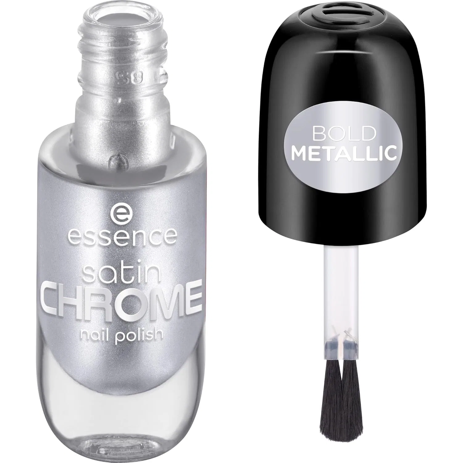 Лак для ногтей essence satin CHROME, № 04, серебристый, 8 мл Essence, 04 Steelgpt