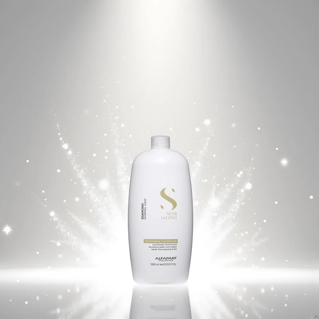 Alfaparf Milano Semi Di Lino Diamond Shine кондиционер для волос, 200 мл 1000 мл (1 шт.) — фото 3