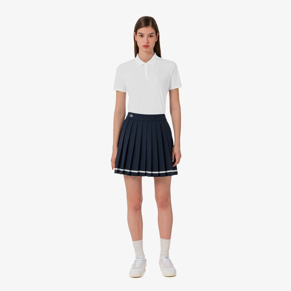 Юбка теннисная Lacoste с тесьмой, темно-синяя