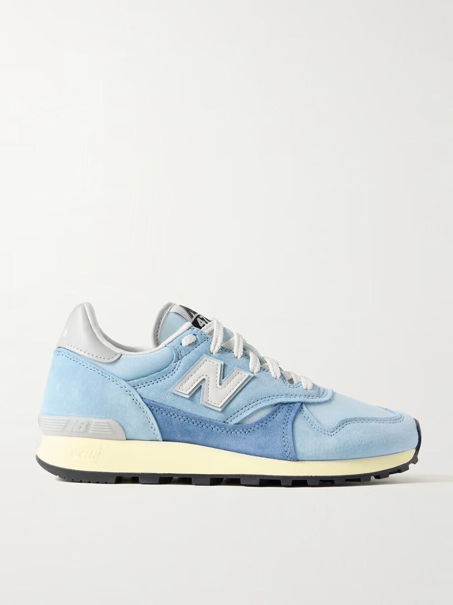 Кроссовки 574 из замши и сетки с кожаной отделкой New Balance, голубой