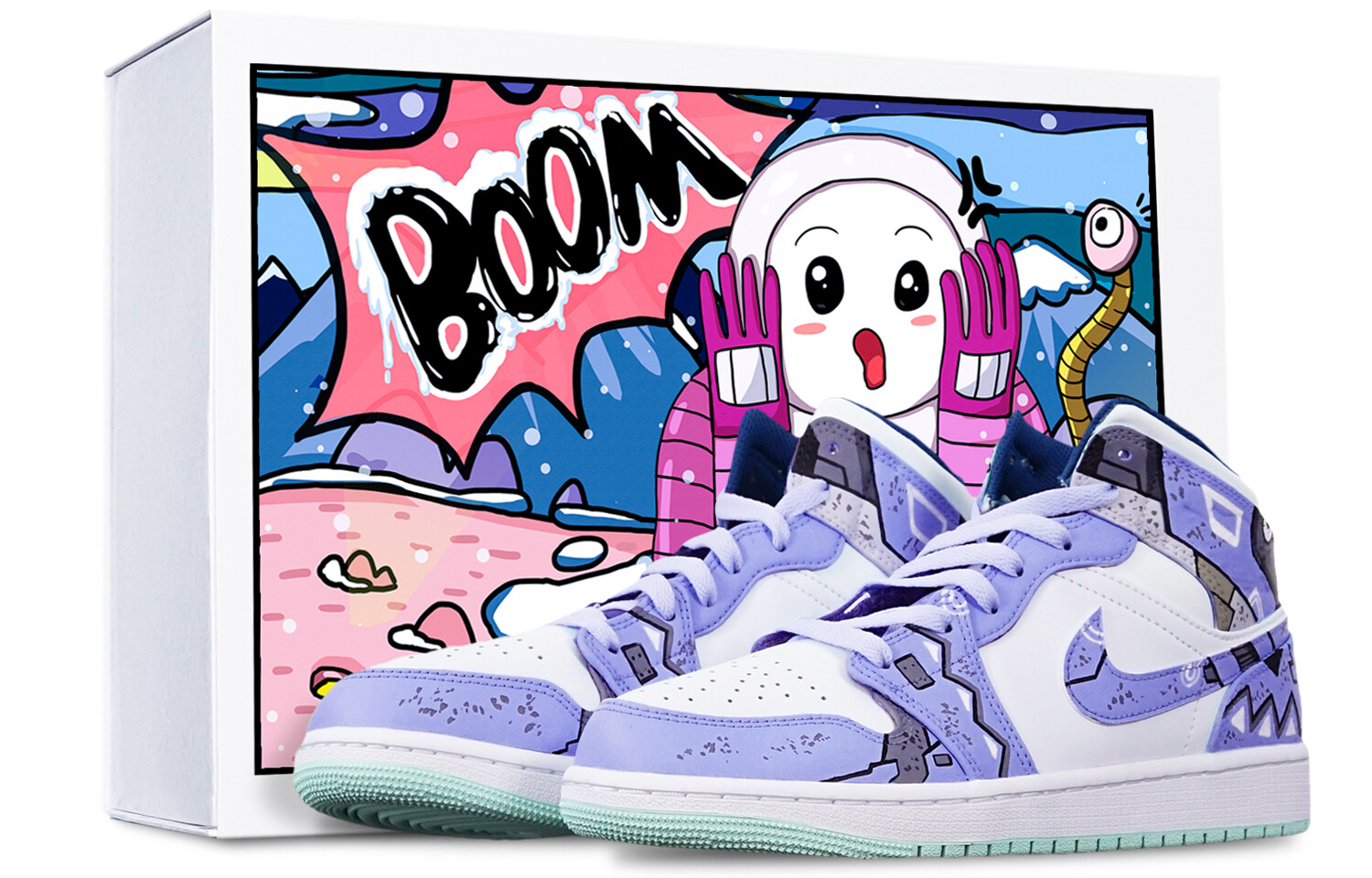 

Кроссовки Air Jordan 1 Vintage Basketball Shoes Women's High-Top White