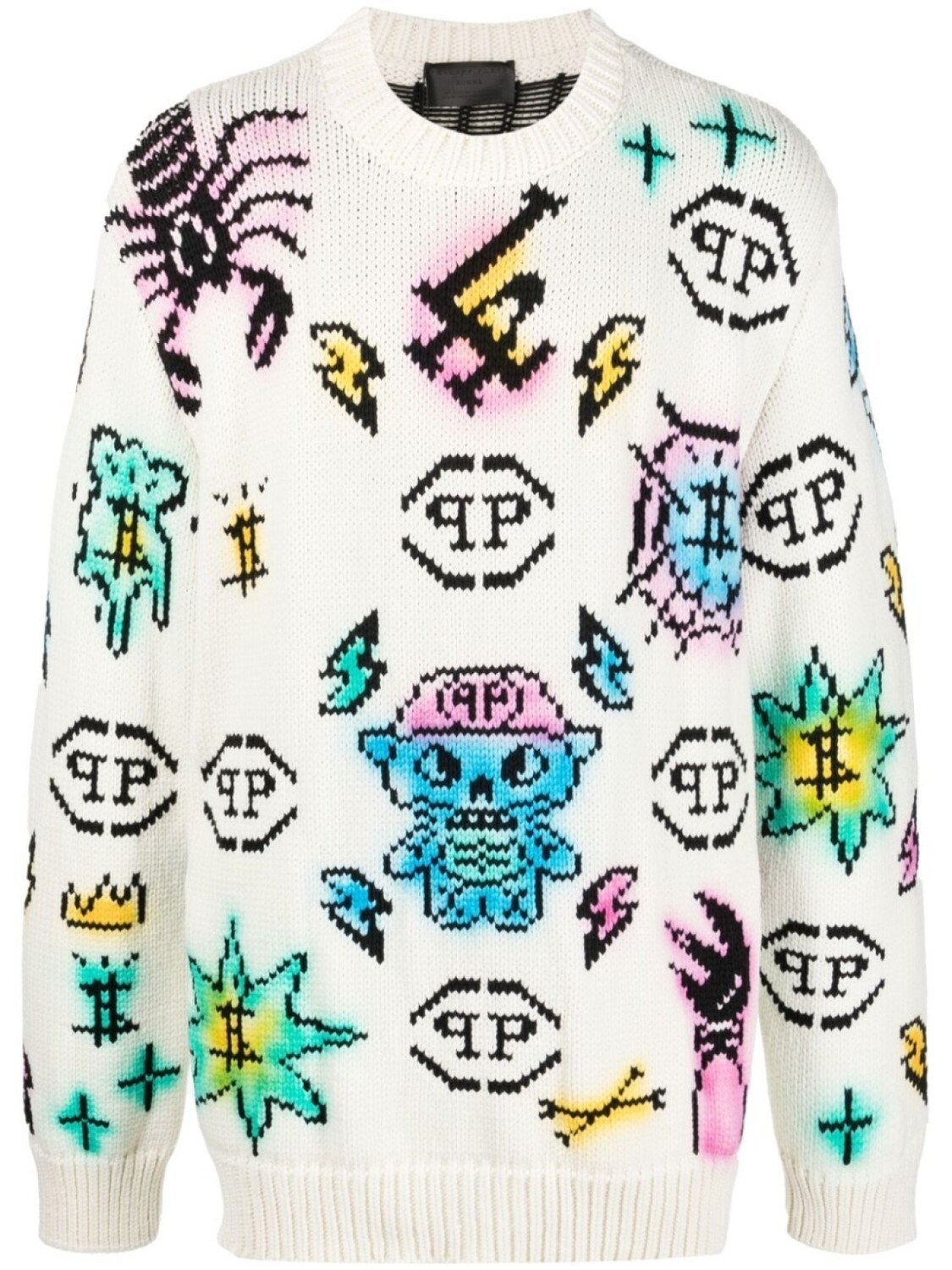 

Philipp Plein джемпер Tattoo с монограммой, белый