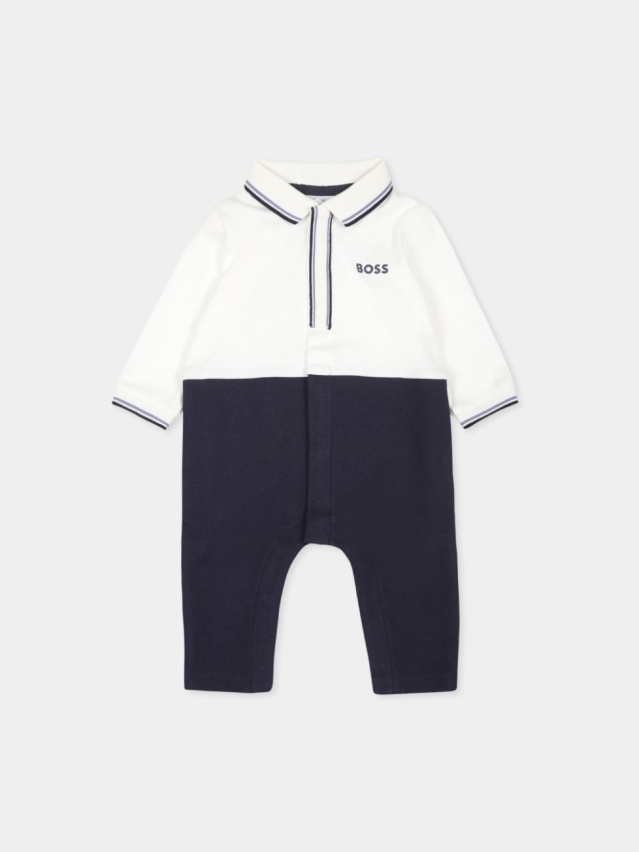 

BOSS Kidswear комбинезон с полосками, белый