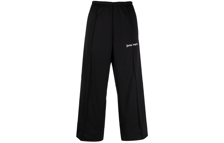 

PALM ANGELS Вязаные спортивные штаны Women's Black Moderate Straight Fit