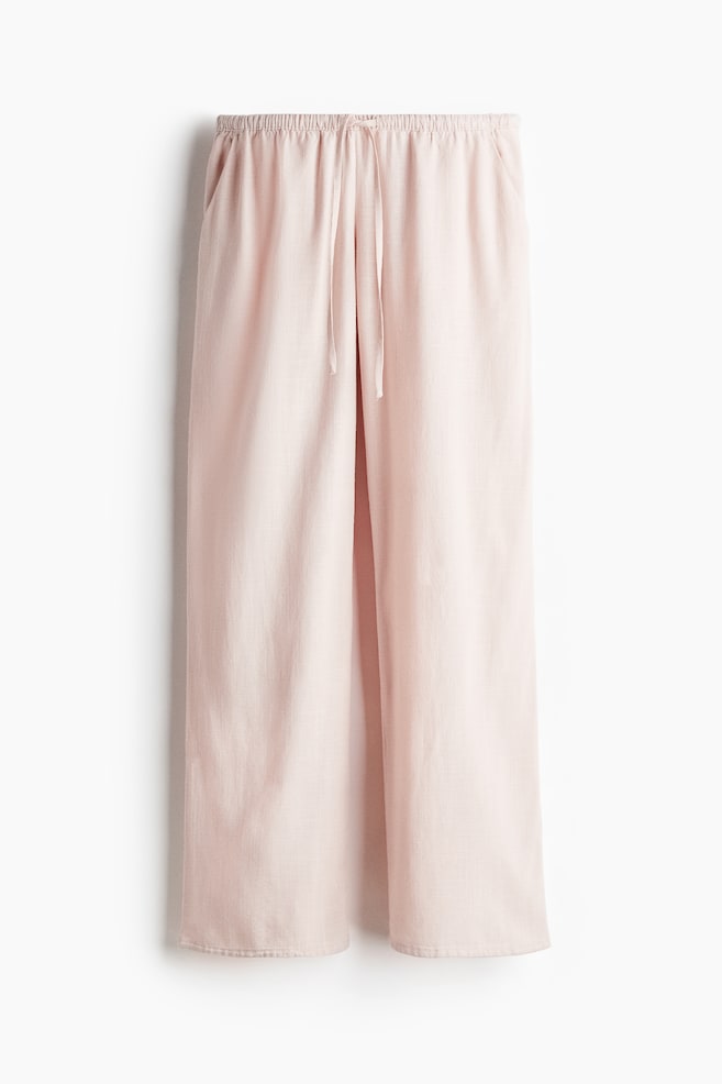

Прямые брюки с завязками на шнурке H&M, розовый
