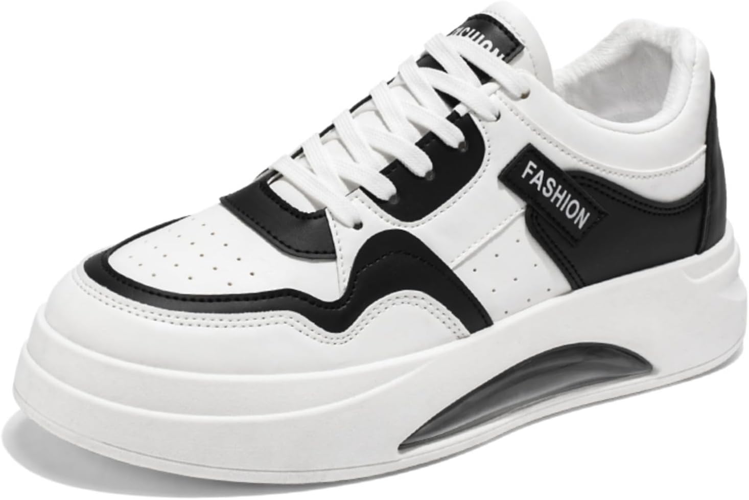 

Мужские спортивные туфли с комбинированной отделкой, повседневные шнурки, стильные низкие кеды, подходят для ежедневной и уличной носки, для прогулок, тенниса, бега и других видов спорта, модные и универсальные Aokisx, белый/черный