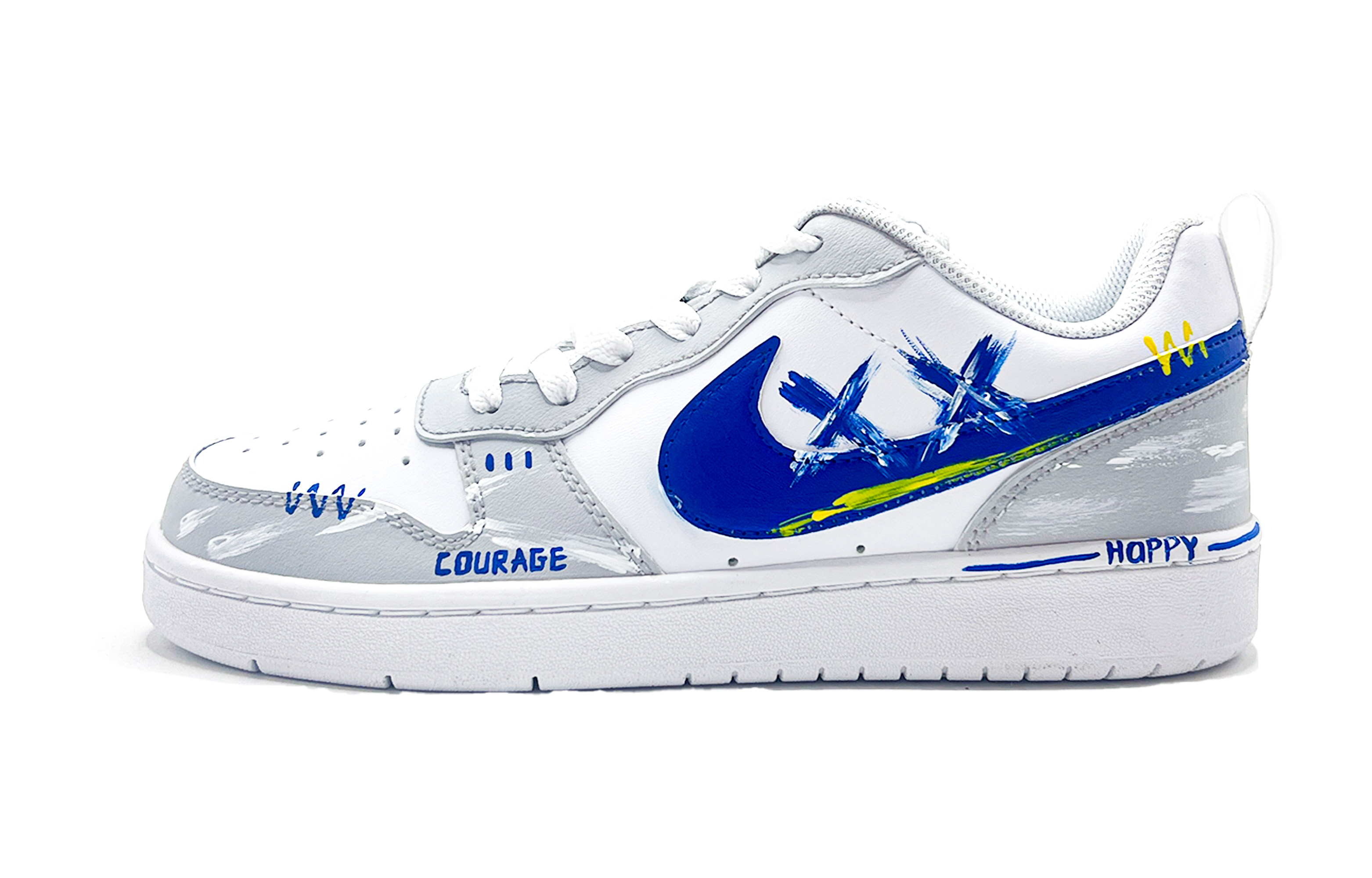 

Детские скейтерские кроссовки Court Borough для младших школьников Nike, белый/синий