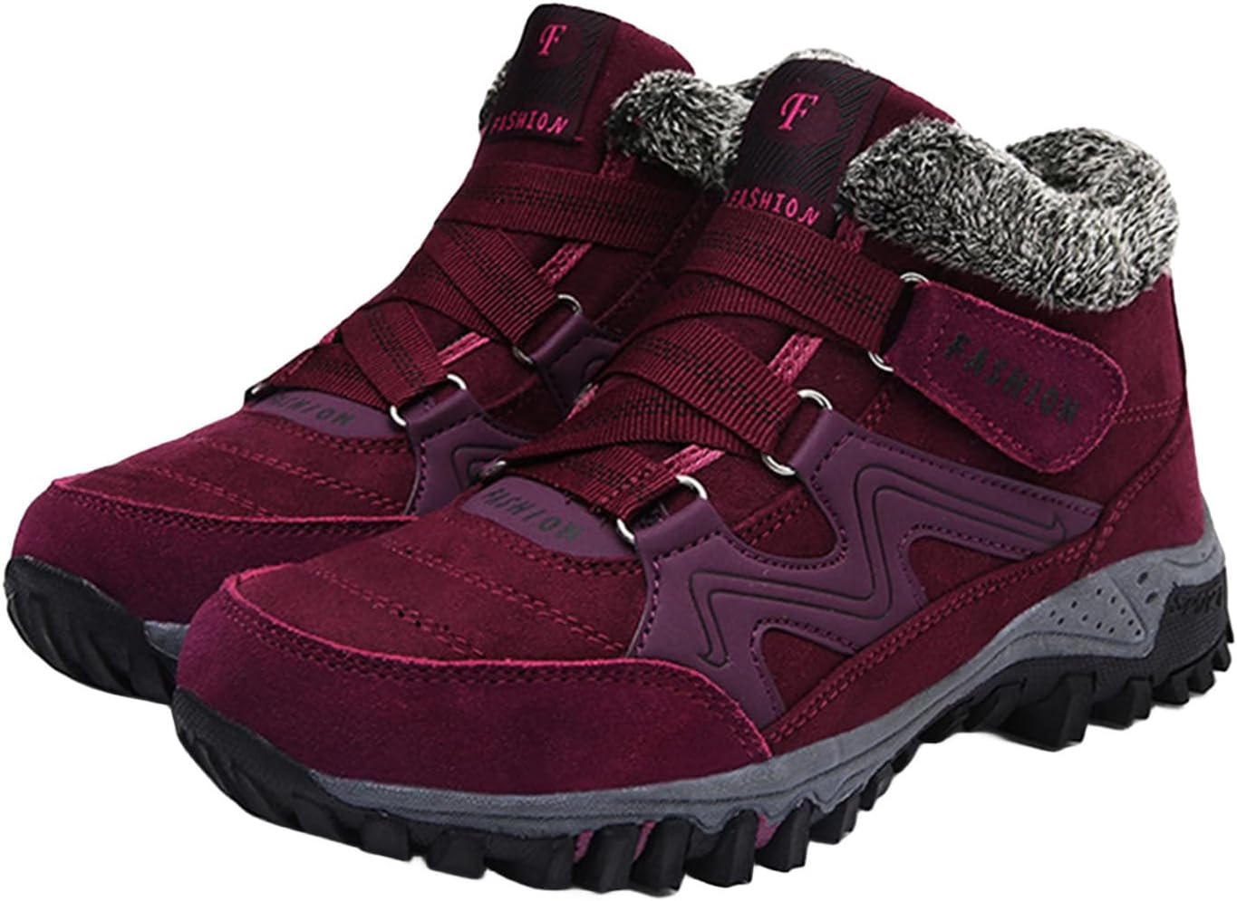 

Зимние термоботинки для женщин, женские снегоступы, противоскользящие, с теплой меховой подкладкой, ботильоны на щиколотку, для прогулок, походов, работы, удобные ботинки, кроссовки, повседневные Generic, A3