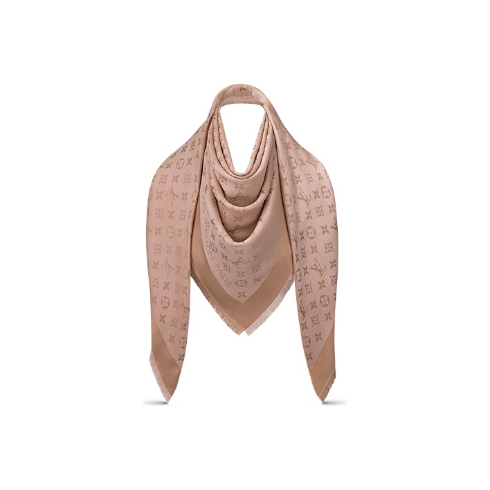 

LOUIS VUITTON Монограмма Деним Шаль, Flesh Pink