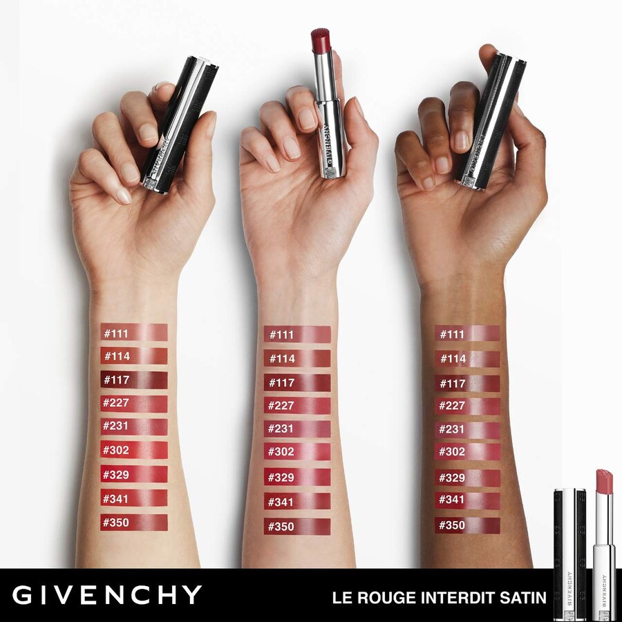 Le Rouge Interdit Атласная увлажняющая губная помада Givenchy, 0.11 oz /3.2 g, 302 Rouge Vermeil — фото 2