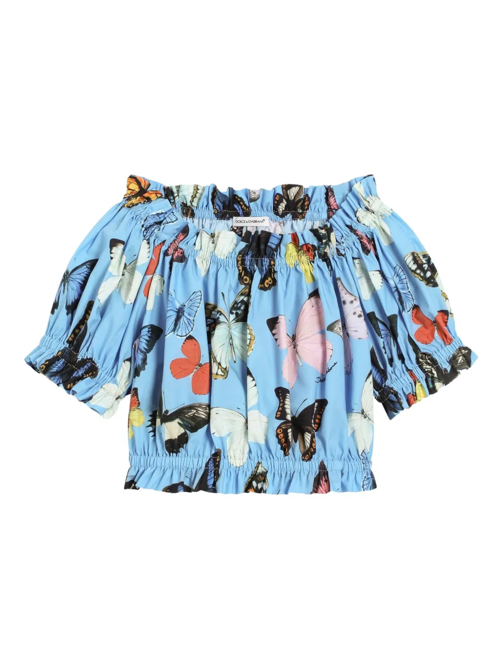 

Блузка с принтом Dolce & Gabbana Kids, синий