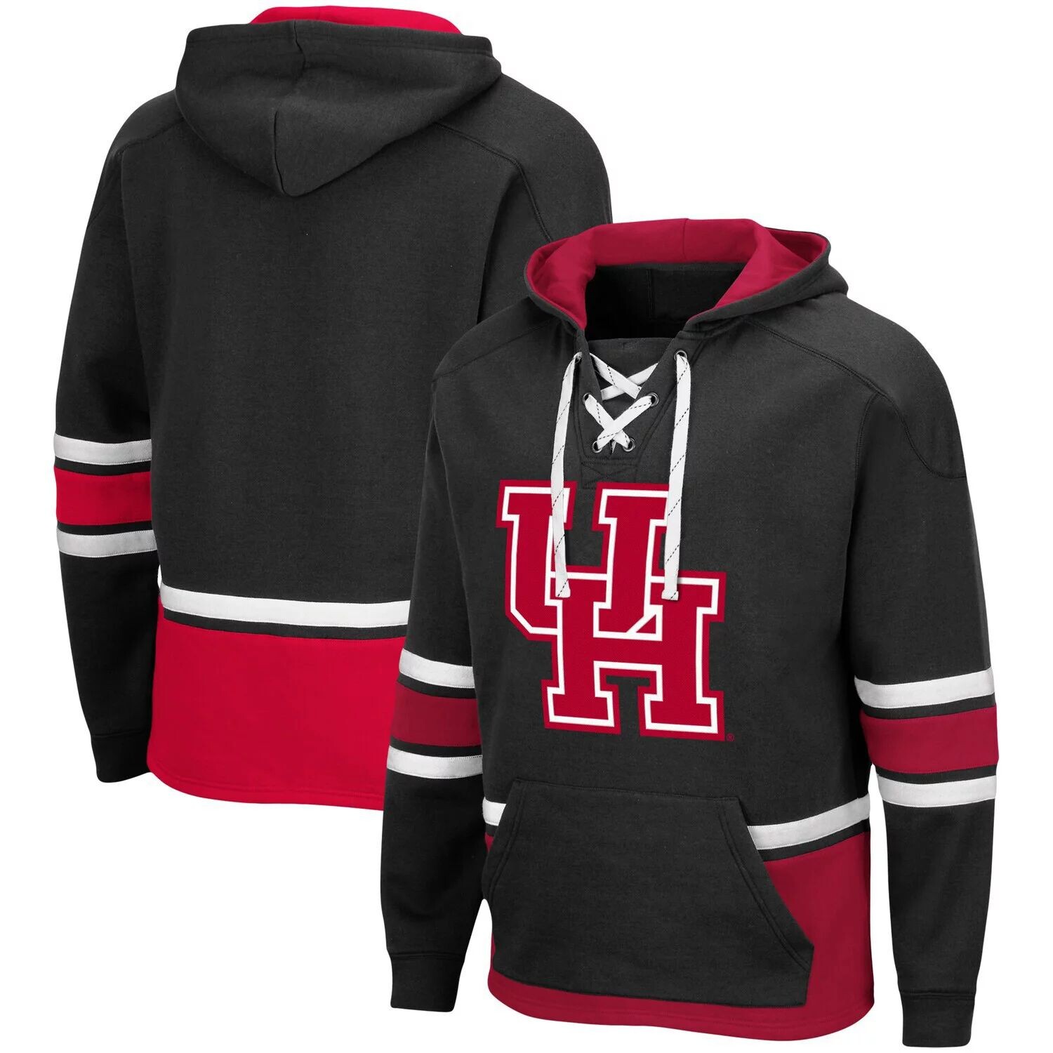

Мужской черный пуловер Houston Cougars Hockey 3.0 с капюшоном Colosseum
