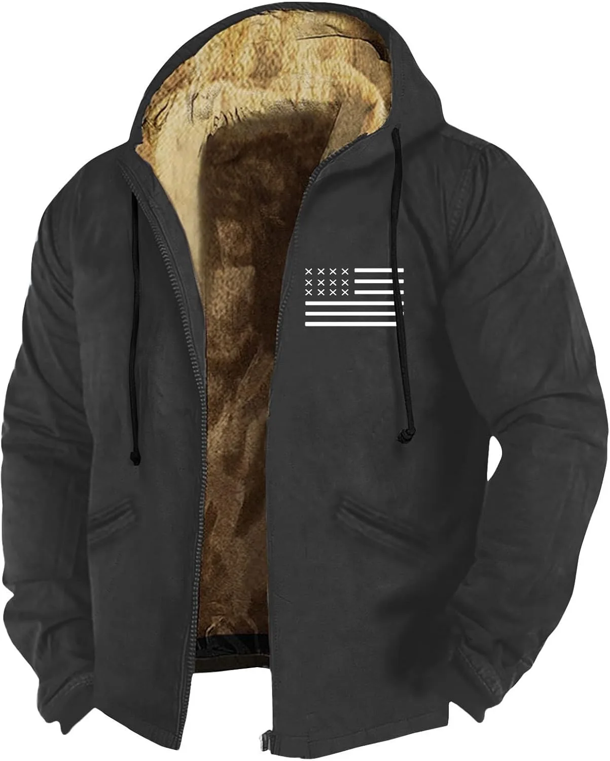 

Мужское зимнее пальто Heavyweight Down Jacket с капюшоном Plus Size