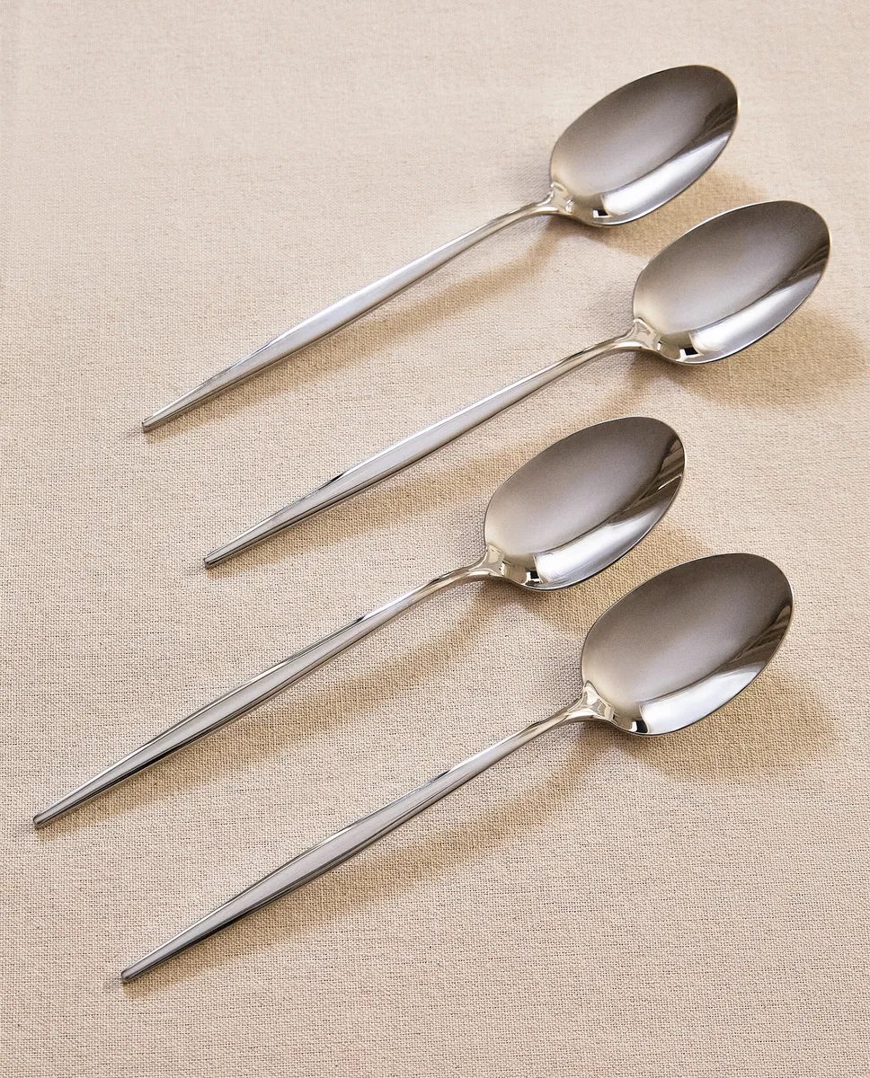 

Ложка с тонкой ручкой (4 шт.) Zara Home, цвет Steel Grey