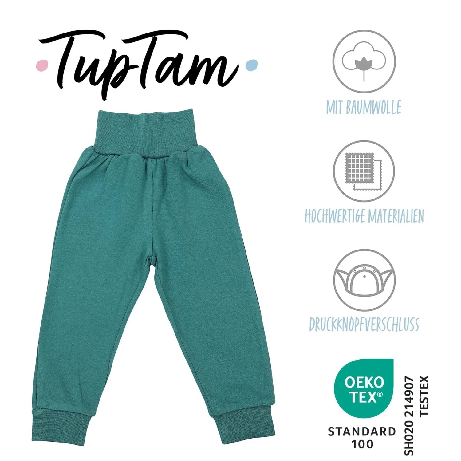Штаны из ткани 5er Pack, TupTam, мята — фото 2