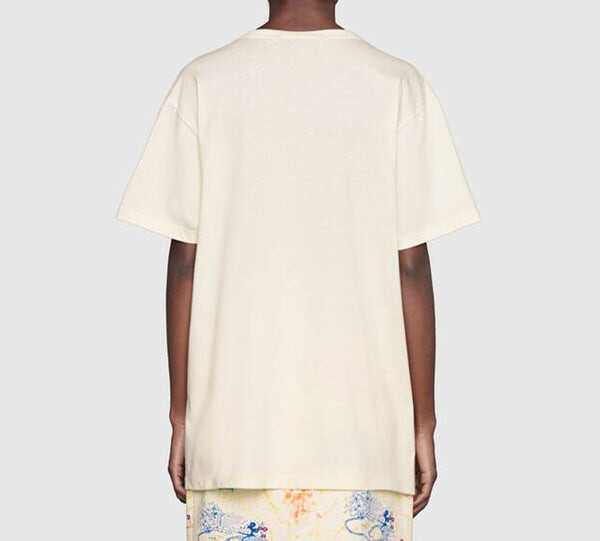 Футболка GUCCI x Disney Mickey Mouse Logo Short Sleeve, коллаборация, белый — фото 4