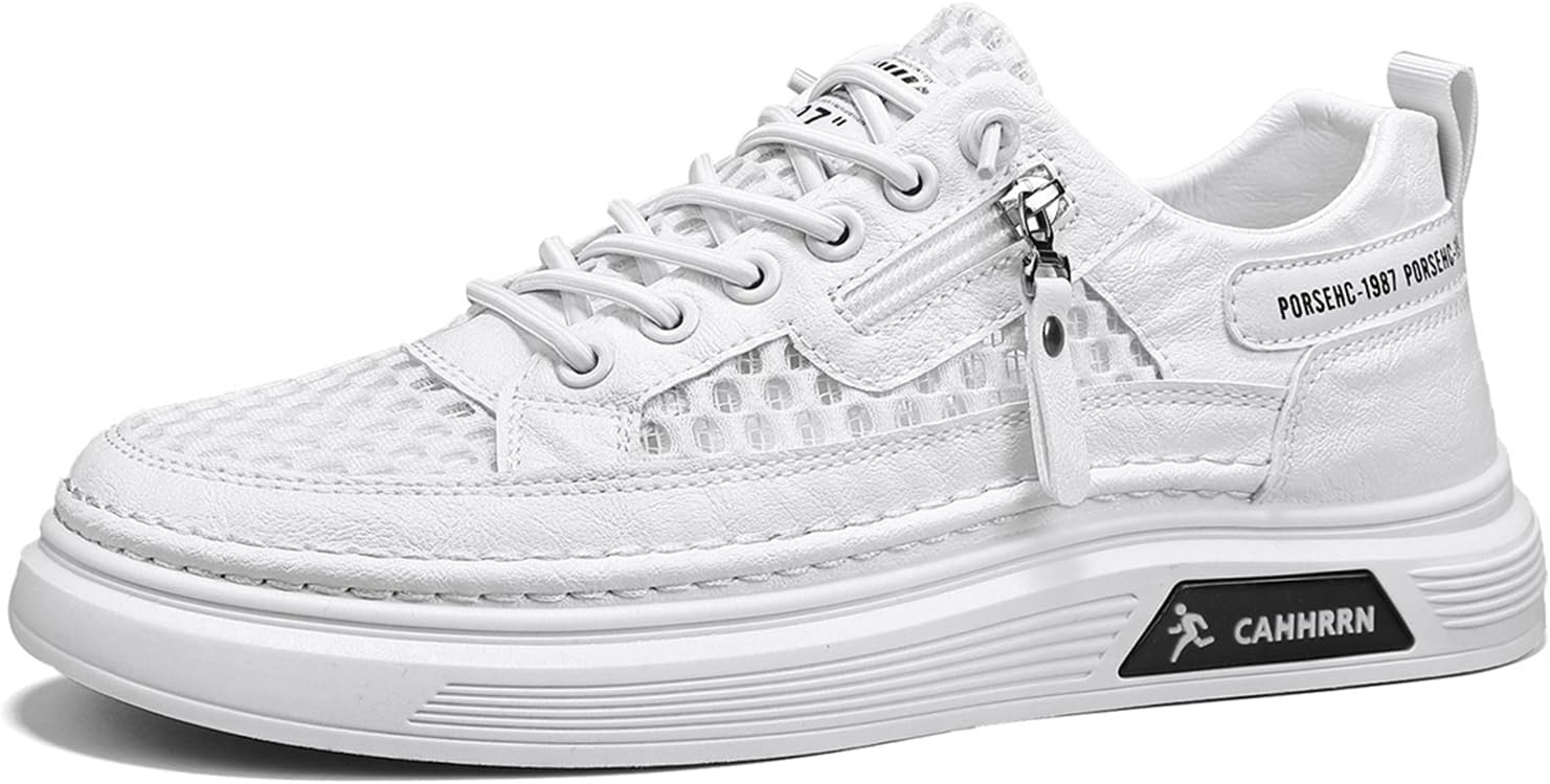 

Мужские повседневные дышащие кроссовки из сетки, модные низкие кеды, удобные легкие обувь для ходьбы Abborora, белый