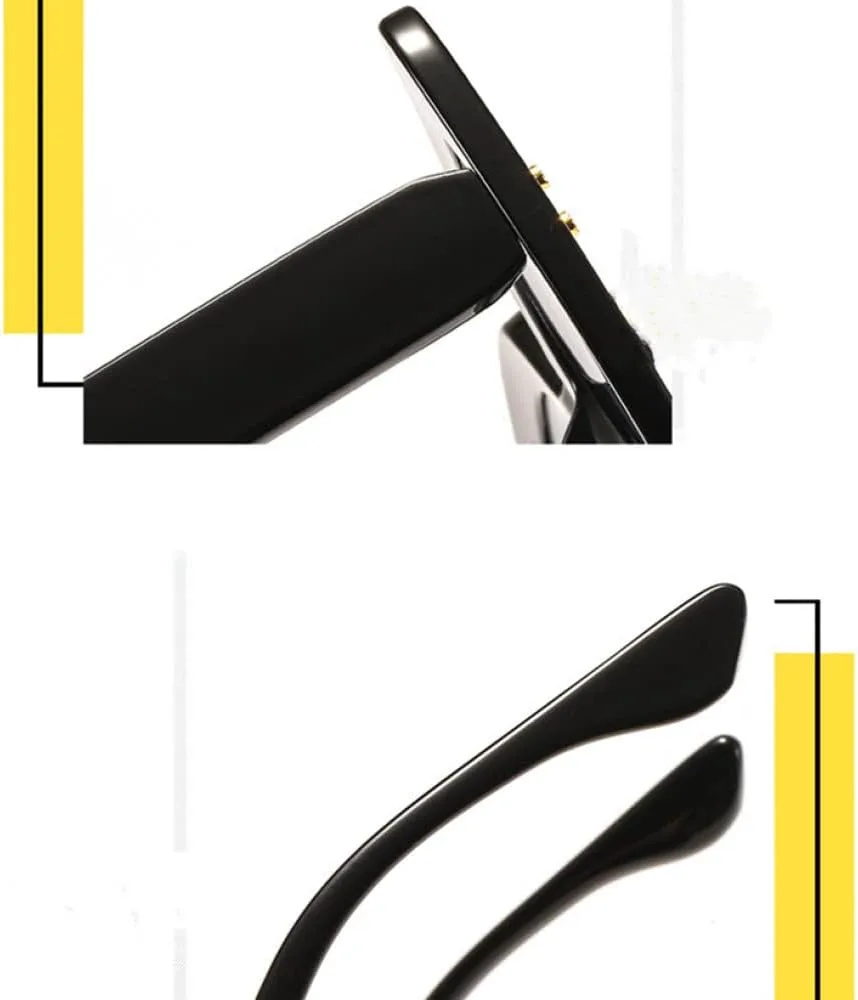 

Ретро большие женские солнцезащитные очки, мужские пластиковые солнцезащитные очки с градиентным зеркальным покрытием, защита от УФ-излучения UV400 LANGSER, 1