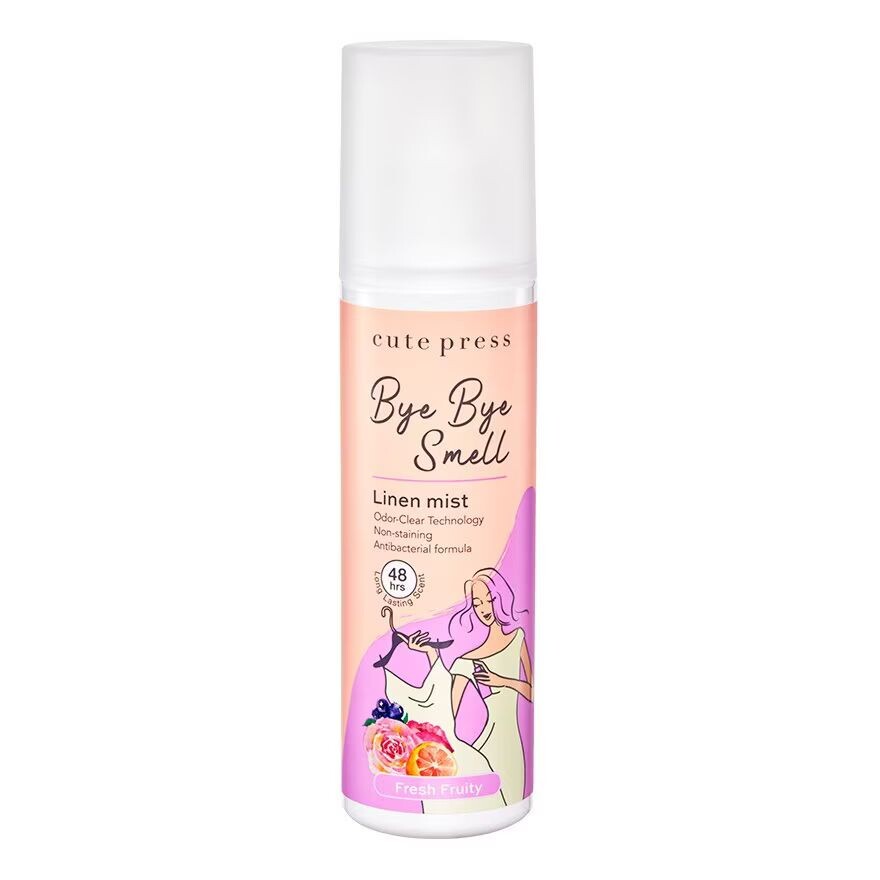 

Cute Press Bye Bye Smell Льняной спрей 240мл. Свежий фруктовый, Fresh Fruity