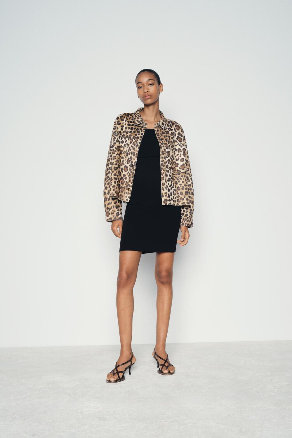 

Куртка из искусственной замши ZARA, цвет leopard