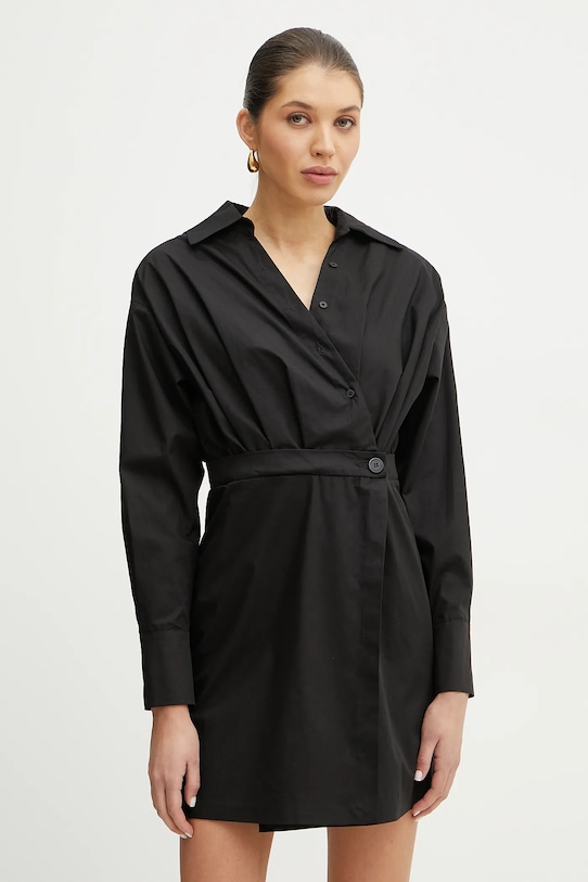 

Хлопковое платье SGAIDA Silvian Heach, черный