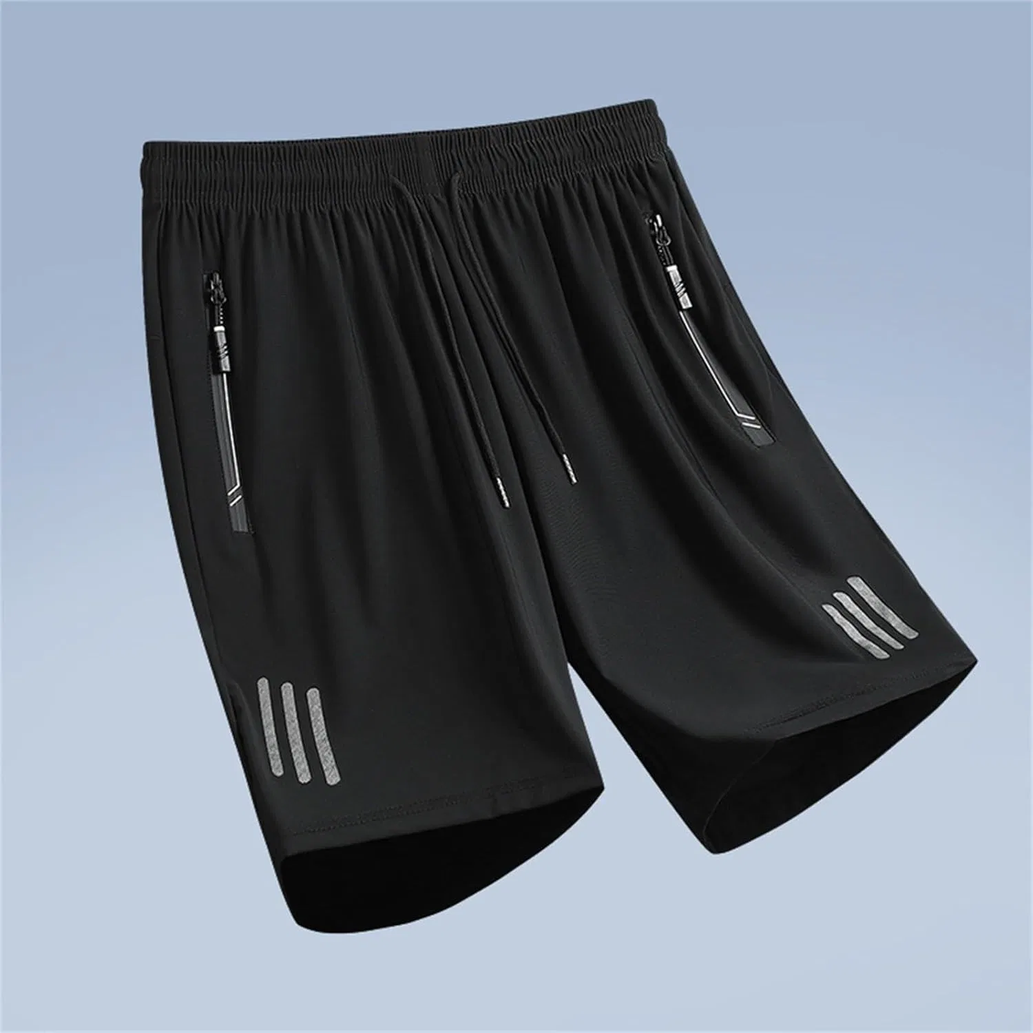 Шорты активные из льняного шелка, Quick-Dry, Generic, B10 Black — фото 2