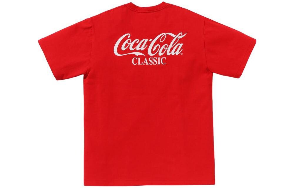 Футболка с изображением обезьяны BAPE X Coca-Cola A Bathing Ape, красный — фото 2