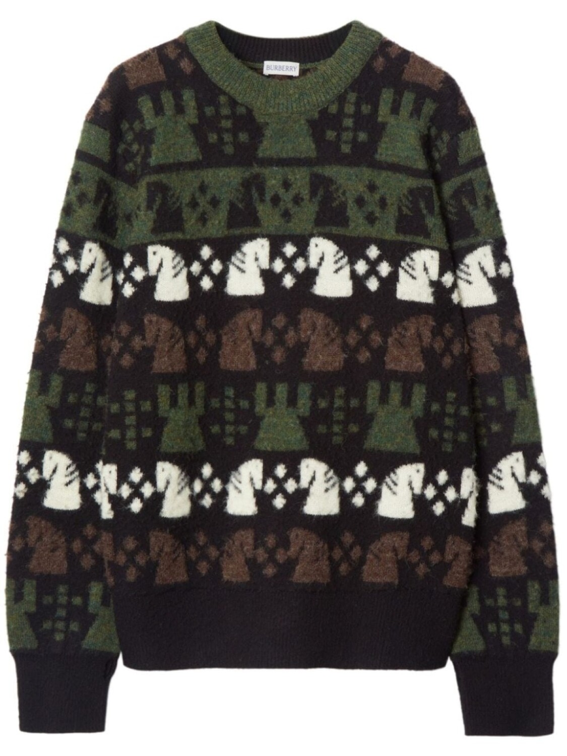 

Burberry джемпер Chess из смесовой шерсти, черный