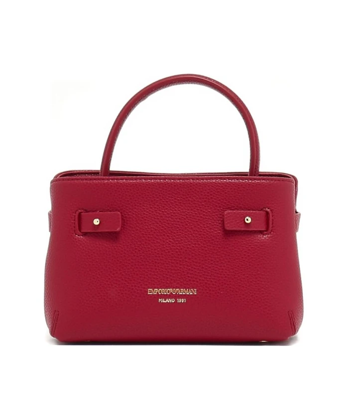 

Красная сумка через плечо с текстурой гальки Emporio Armani, красный