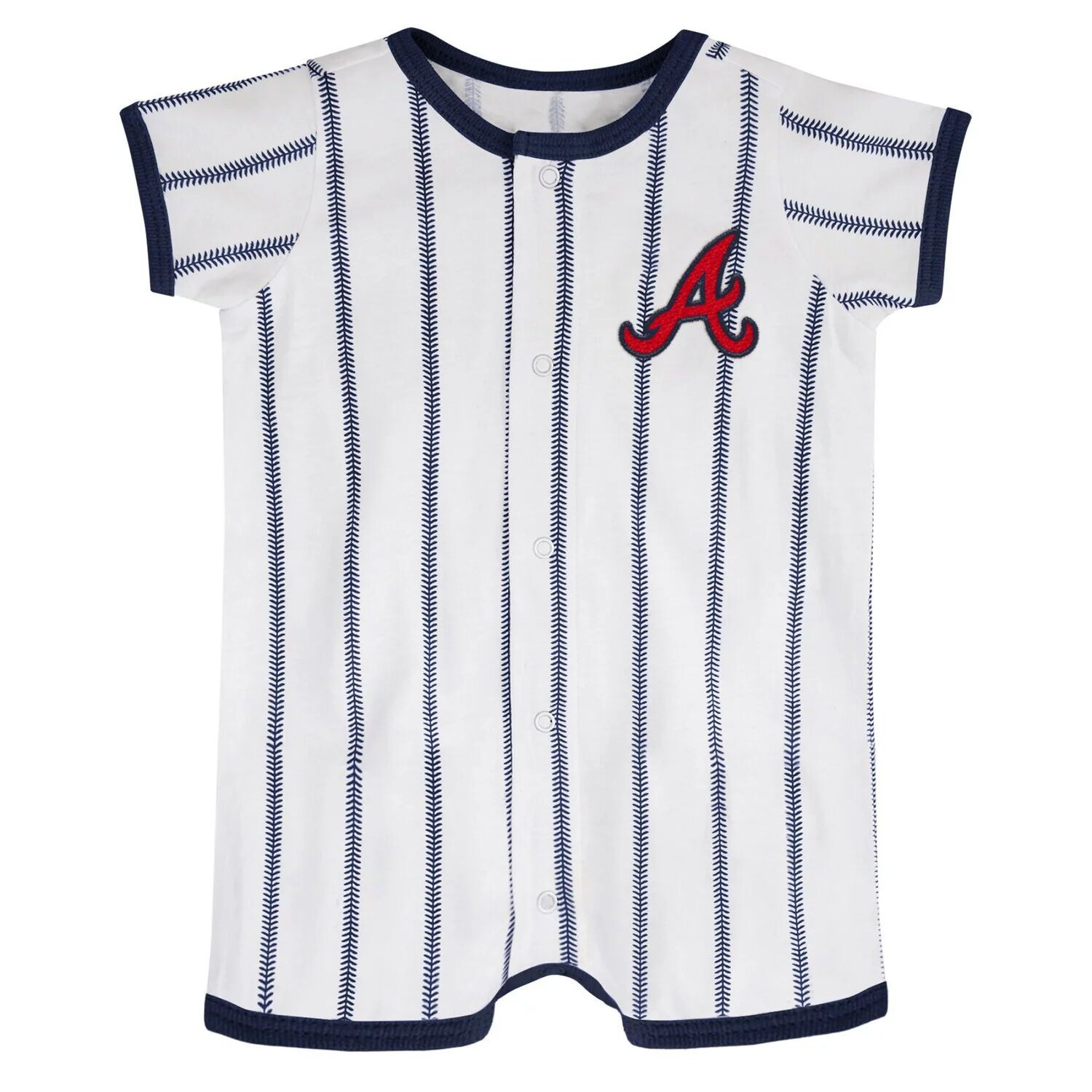 

Комбинезон в тонкую полоску Atlanta Braves Power Hitter Outerstuff, белый