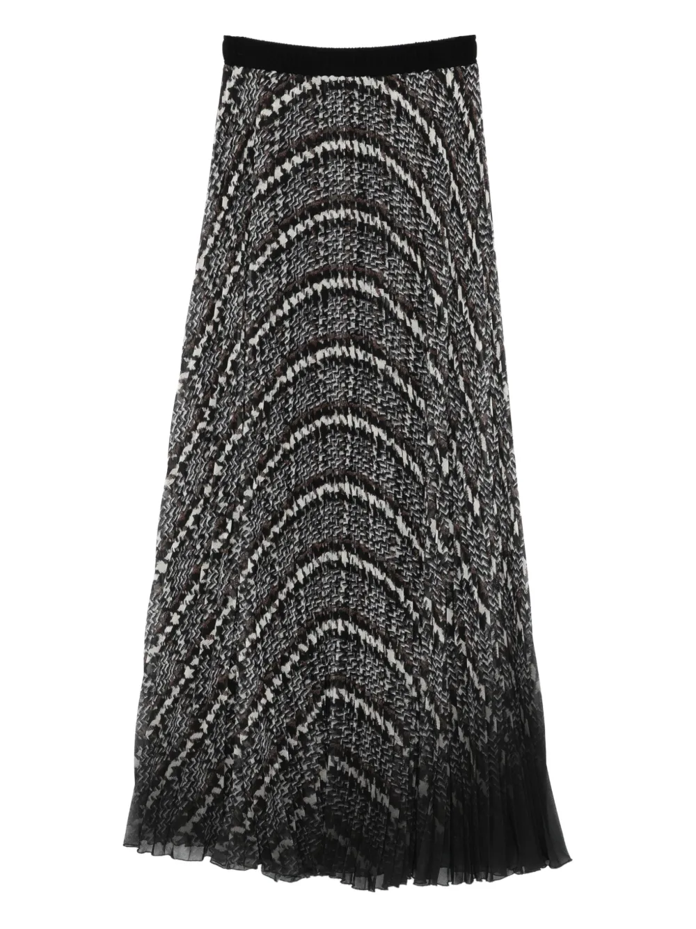 

Плиссированная юбка с узором Ermanno Scervino, черный