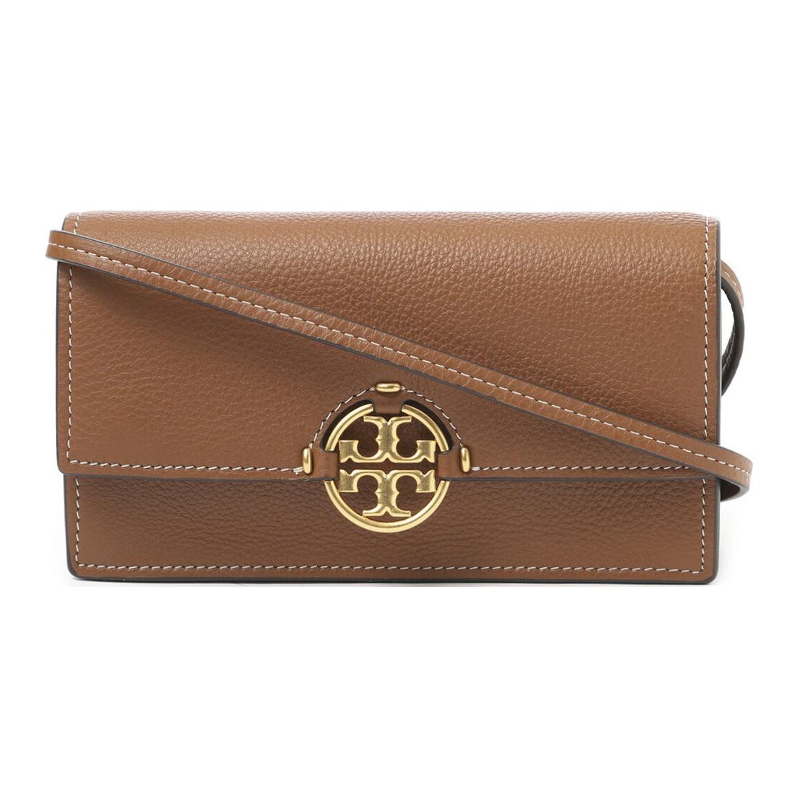 

Tory Burch Женская сумка через плечо Miller Litchi Grain Leather Shoulder Bag, Crossbody Bag Regular, светло-коричневый цвет