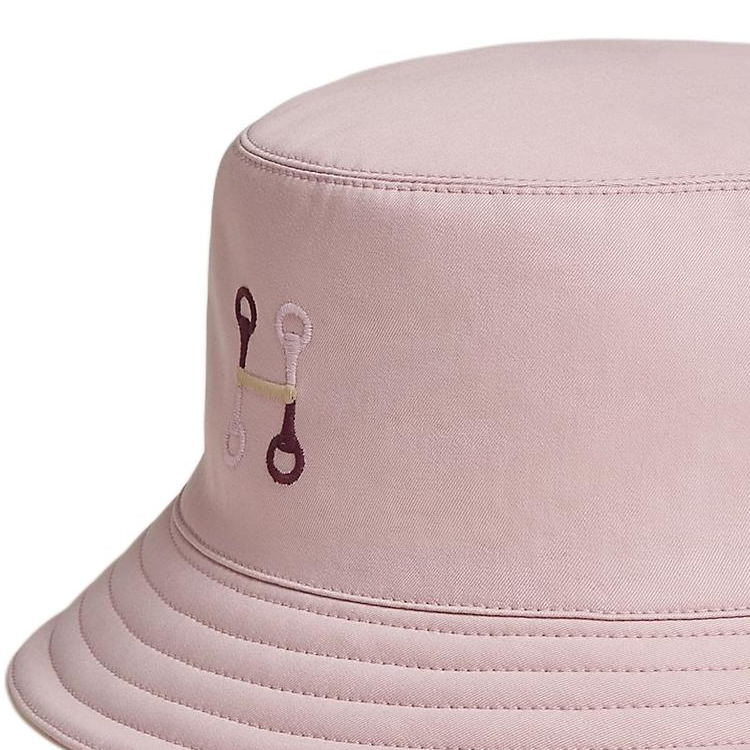 HERMES Хлопковая шляпа-ведро мужская розовая, Pink — фото 4
