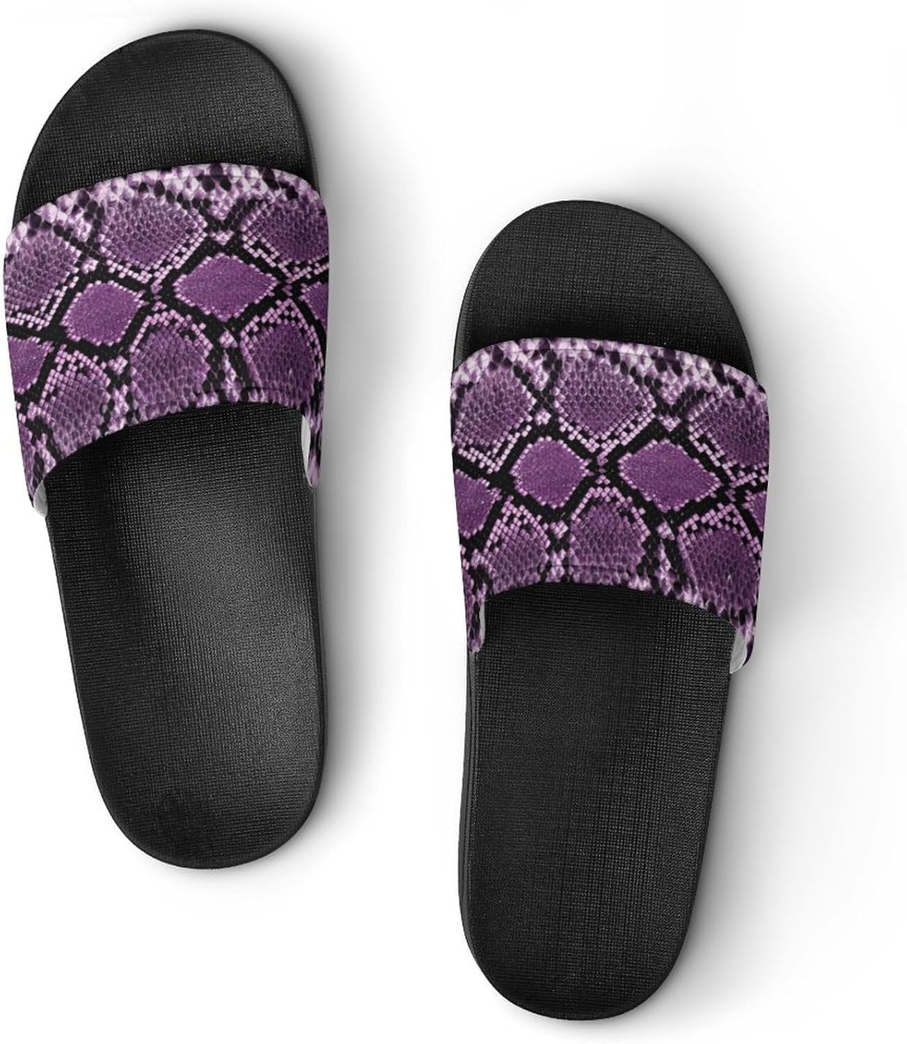

Женские и мужские летние шлепанцы XNCHDK с принтом змеи на Python, сандалии, обувь с нескользящей подошвой, фиолетовый