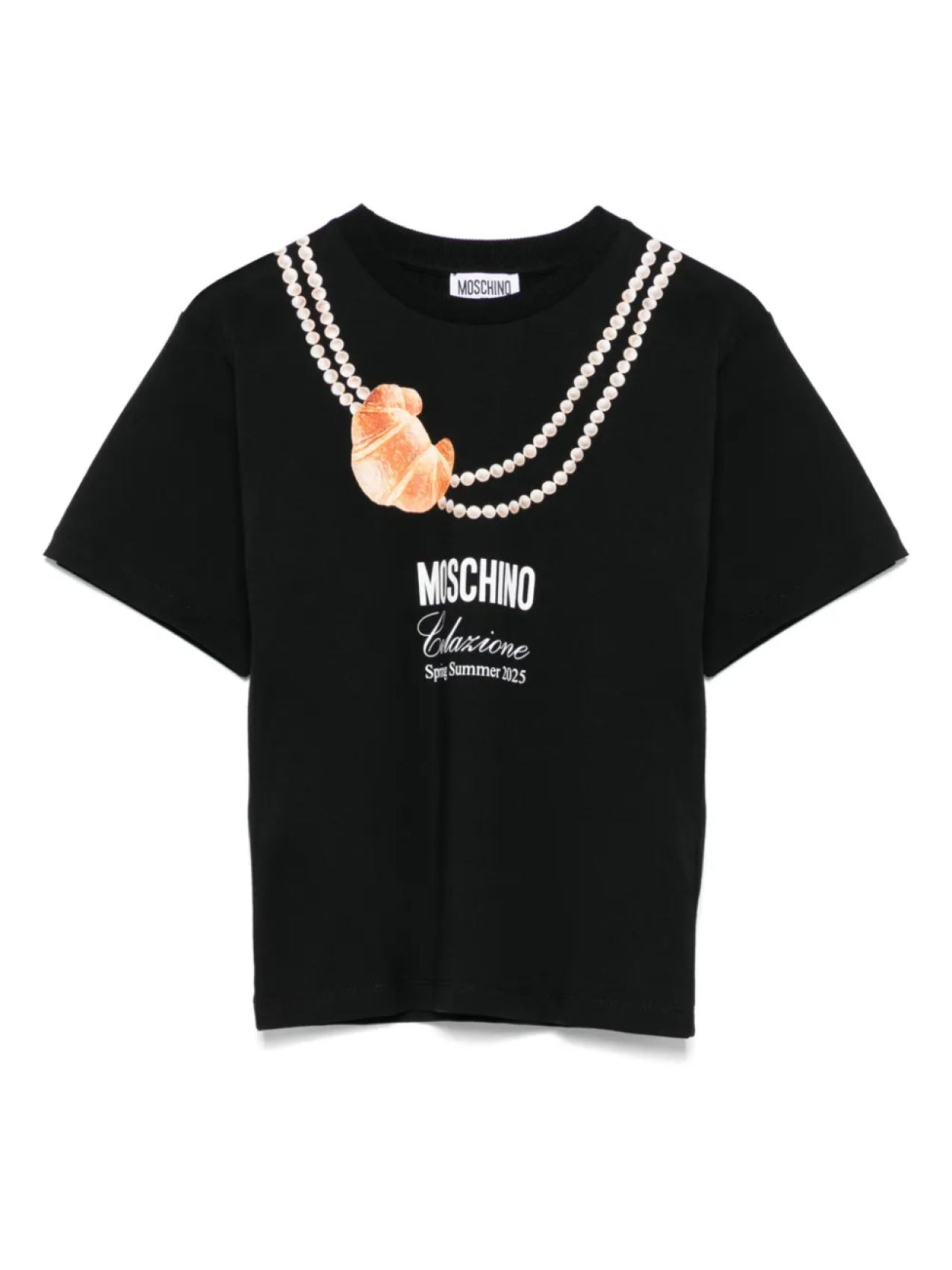 

Футболка Moschino Kids с графическим принтом, черный