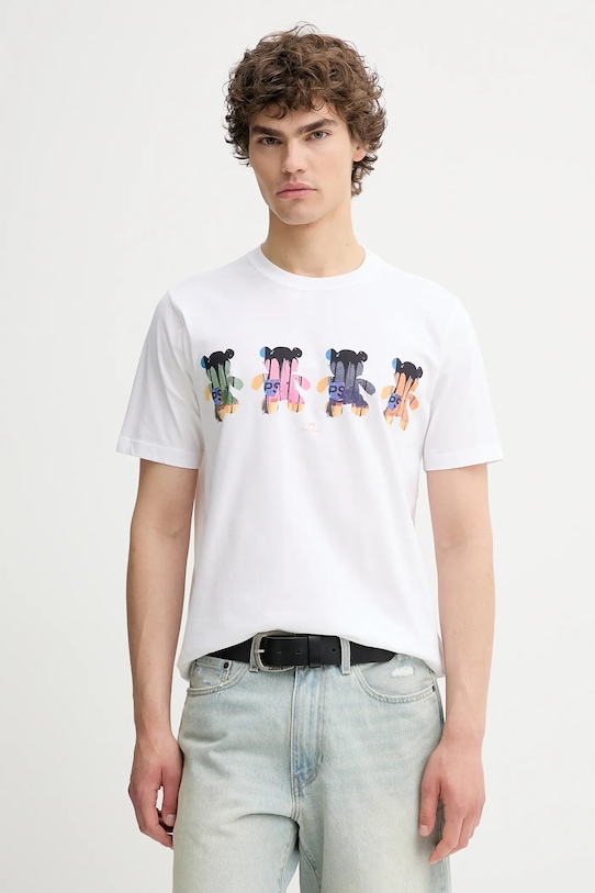 

Хлопковая футболка Ps Paul Smith, белый