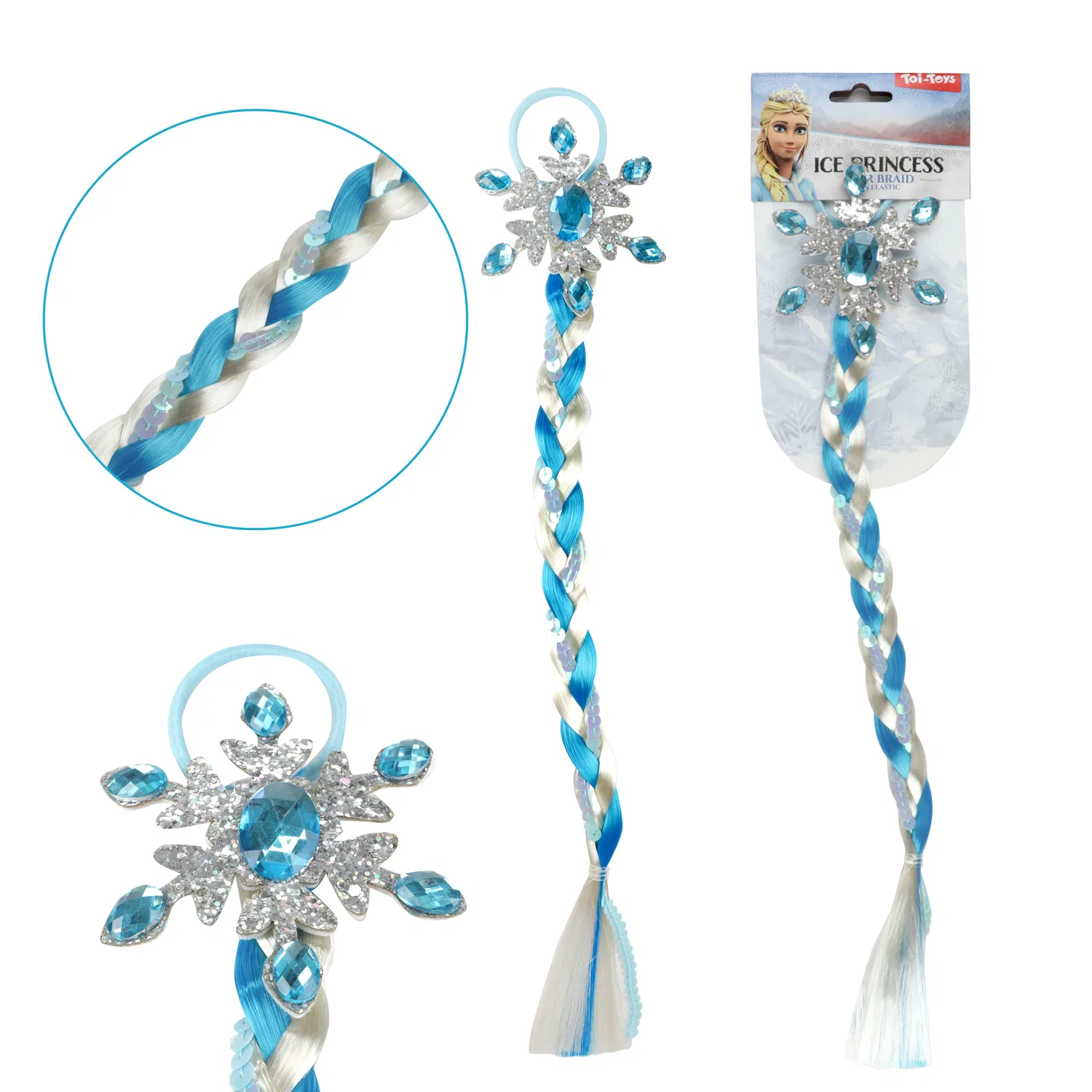 Косичка ICE PRINCESS с блестками, Toi-Toys, разноцветный