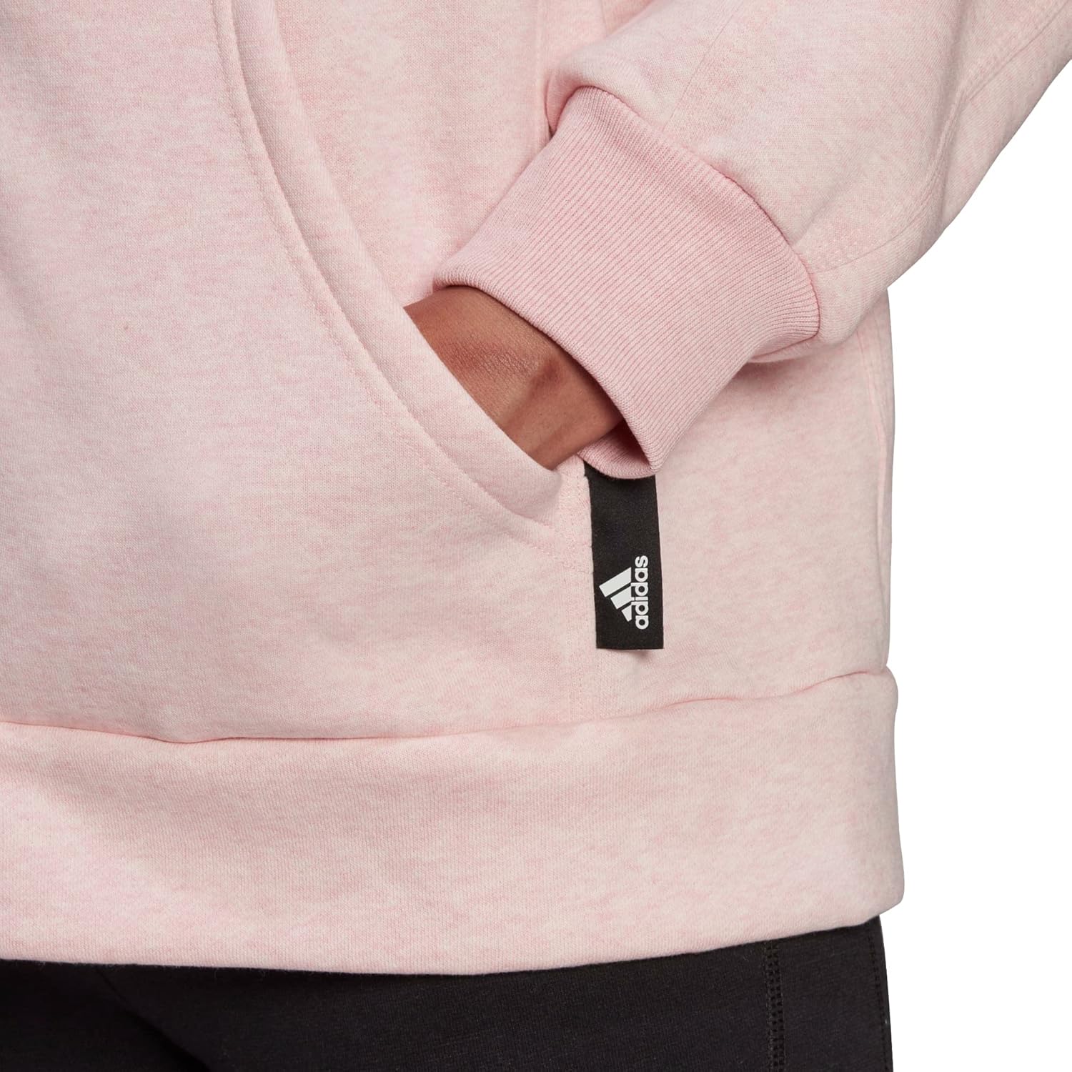 Женская худи Adidas на молнии из флиса, розовый — фото 4