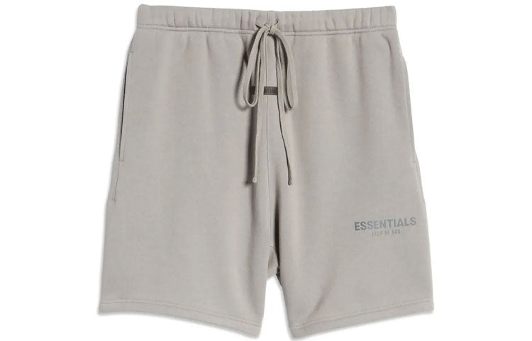 Спортивные шорты Fear of God Essentials SS21 Cotton-Blend Drawstring Shorts Cement Pebble, коричневый — фото 2